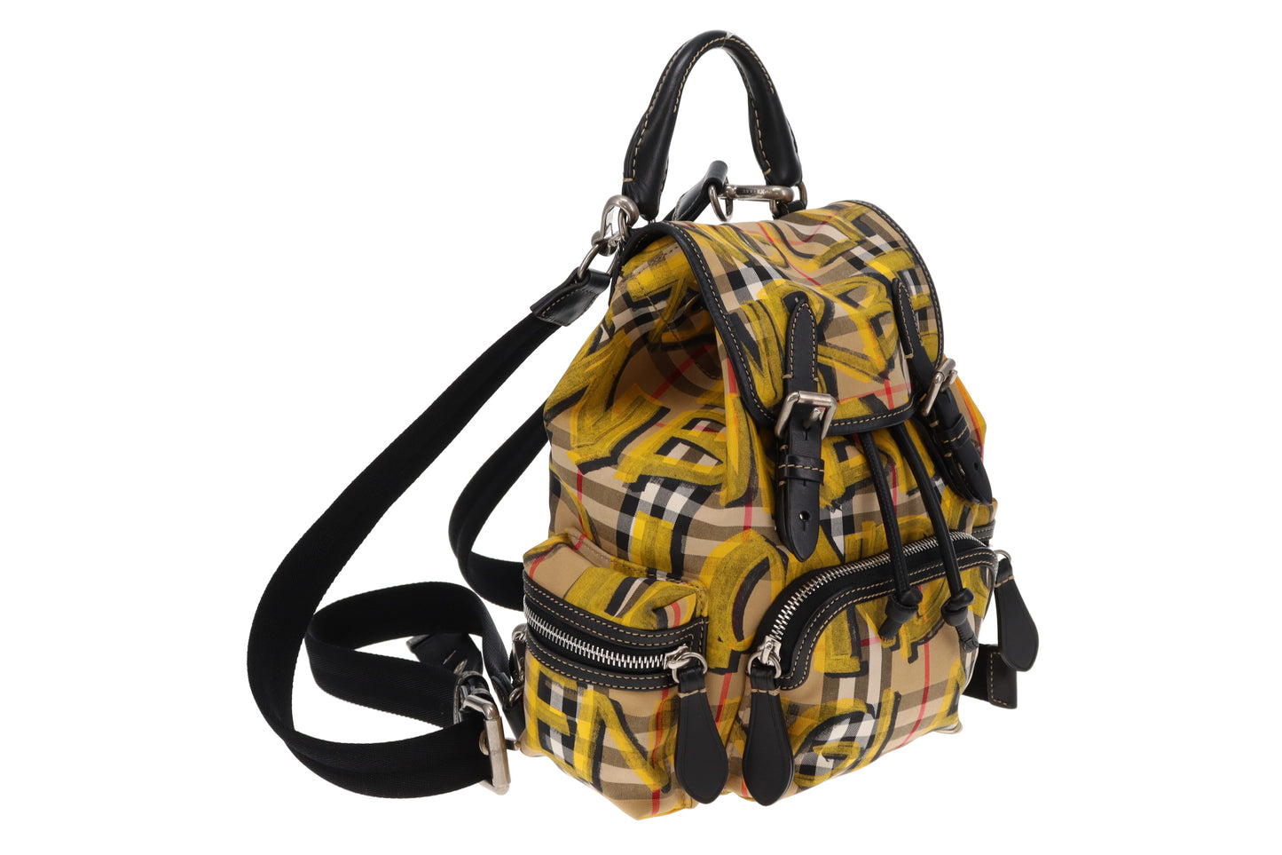 Burberry Graffiti Check Mini Backpack