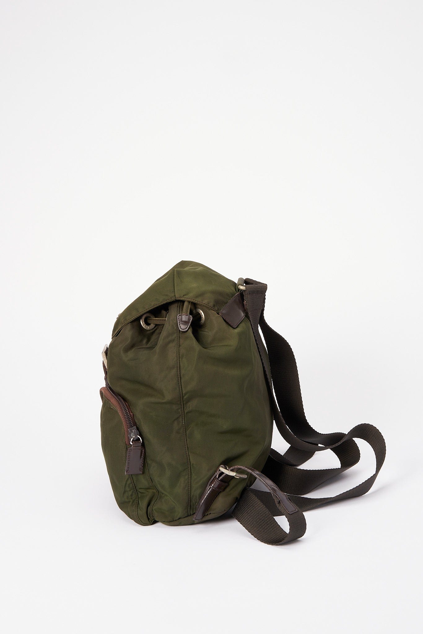 Prada Khaki Nylon Backpack