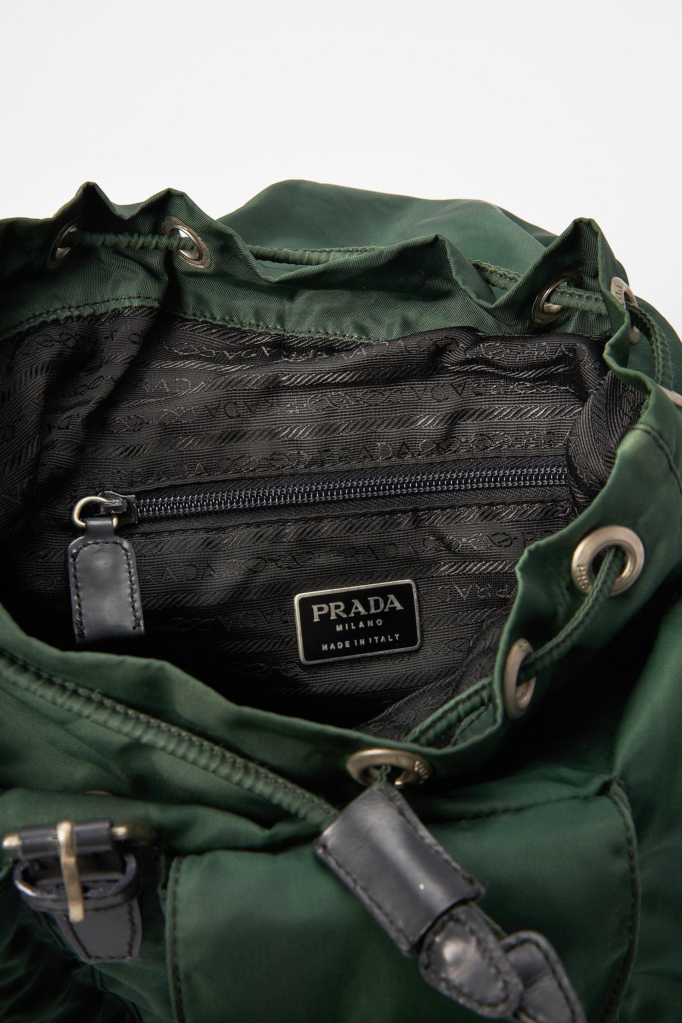 Prada Green Nylon Backpack