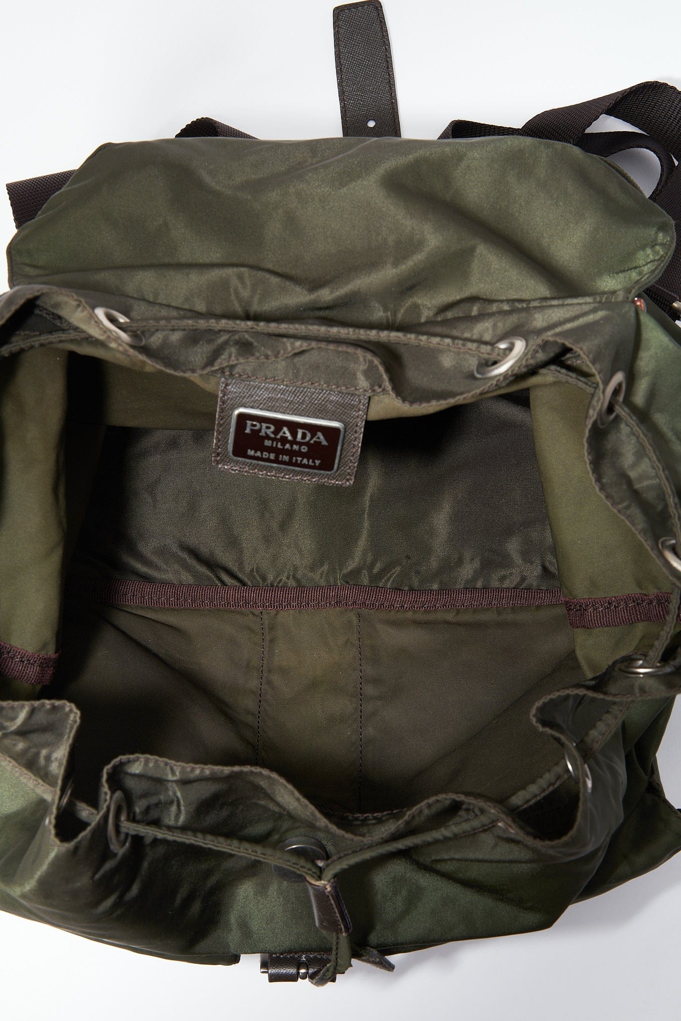 Prada Green Nylon Backpack