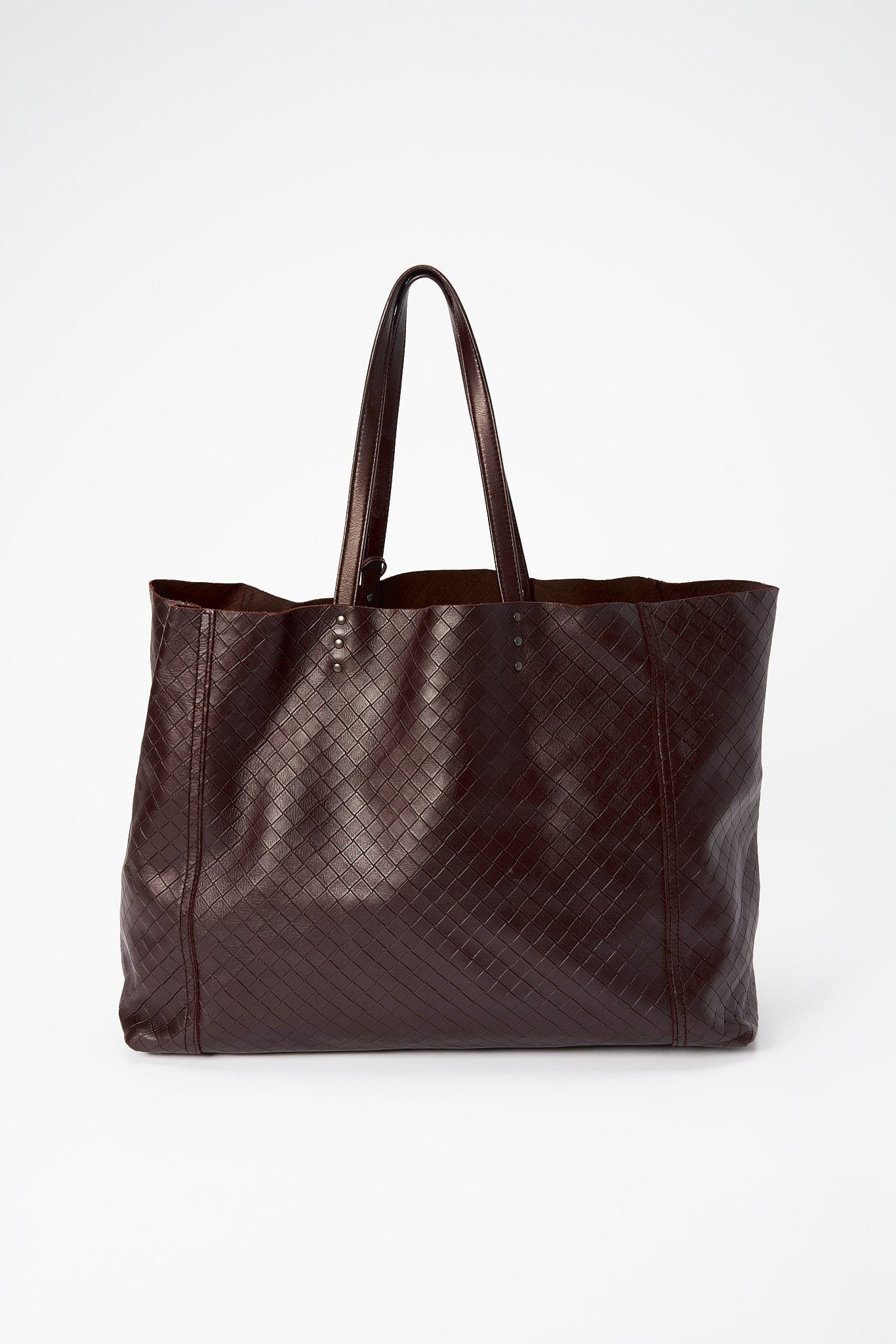 Bottega Veneta Brown Leather Tote Bag with Butterfly Charm