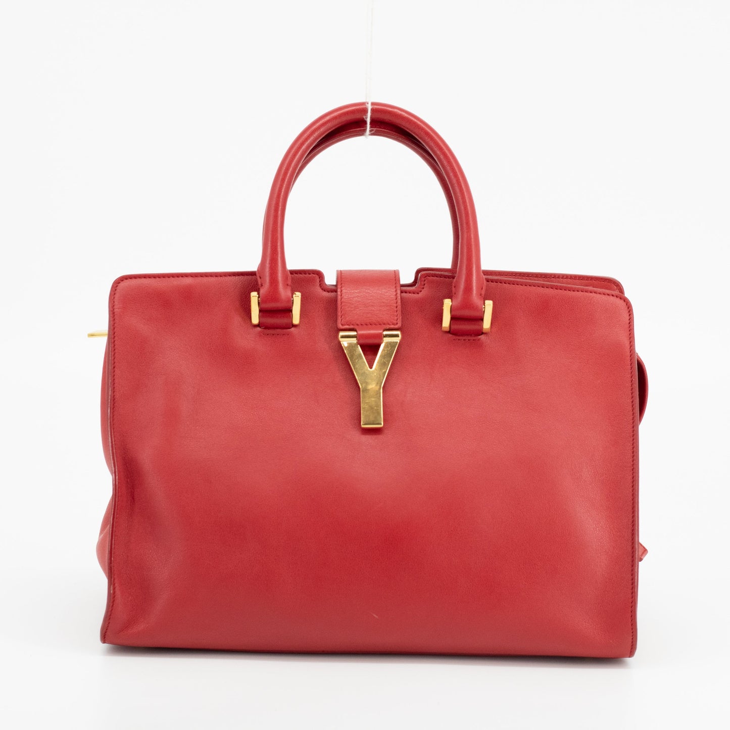 YSL Red Cabas Leather 2WAY Crossbody #1660