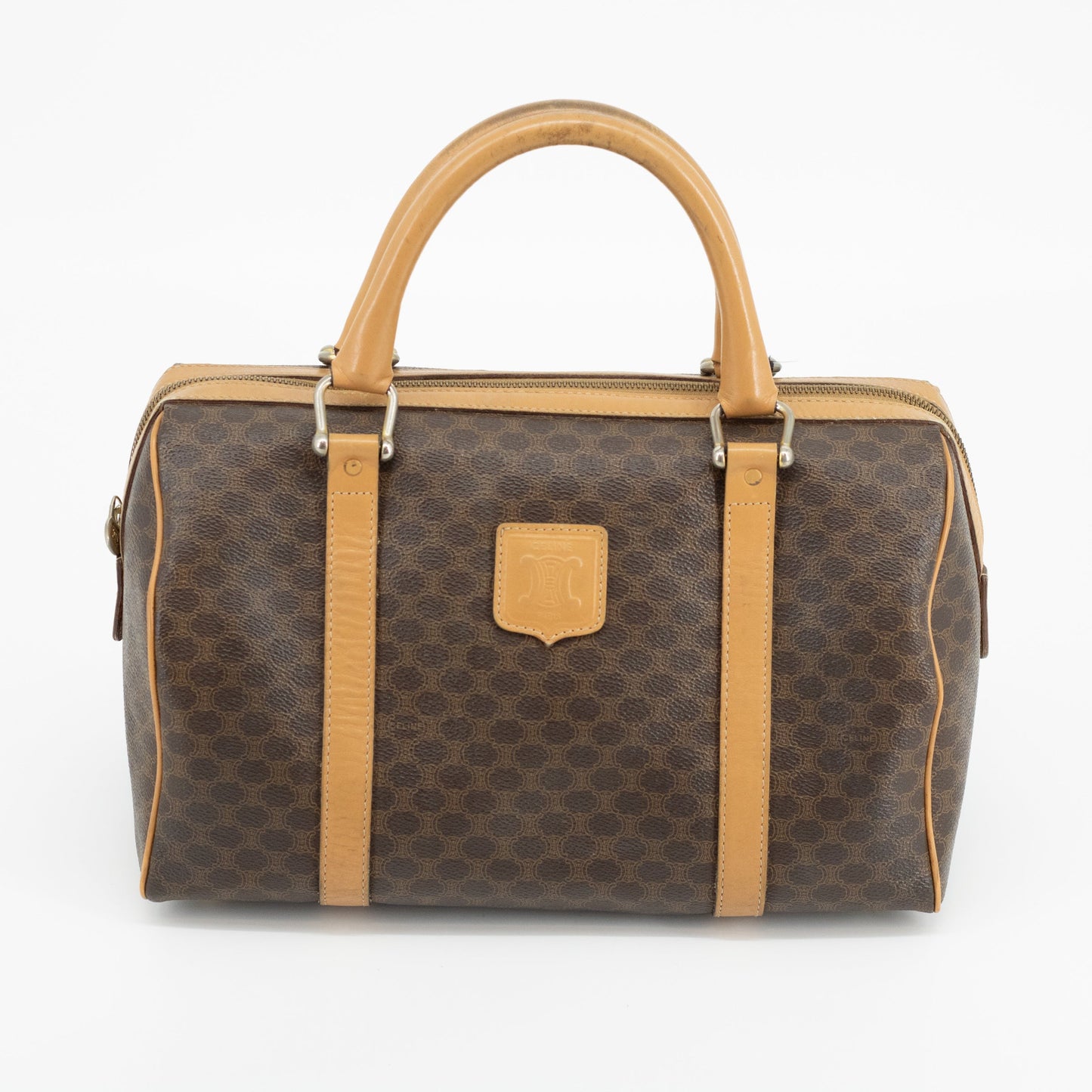 Celine Brown Macadam Boston Bag