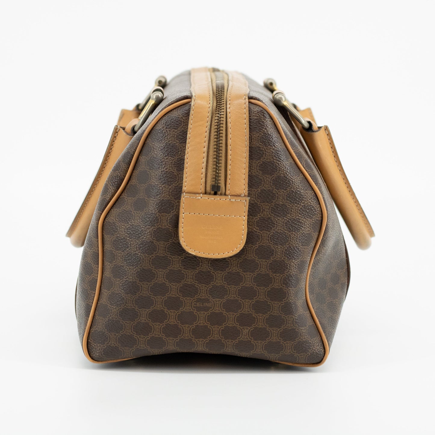 Celine Brown Macadam Boston Bag