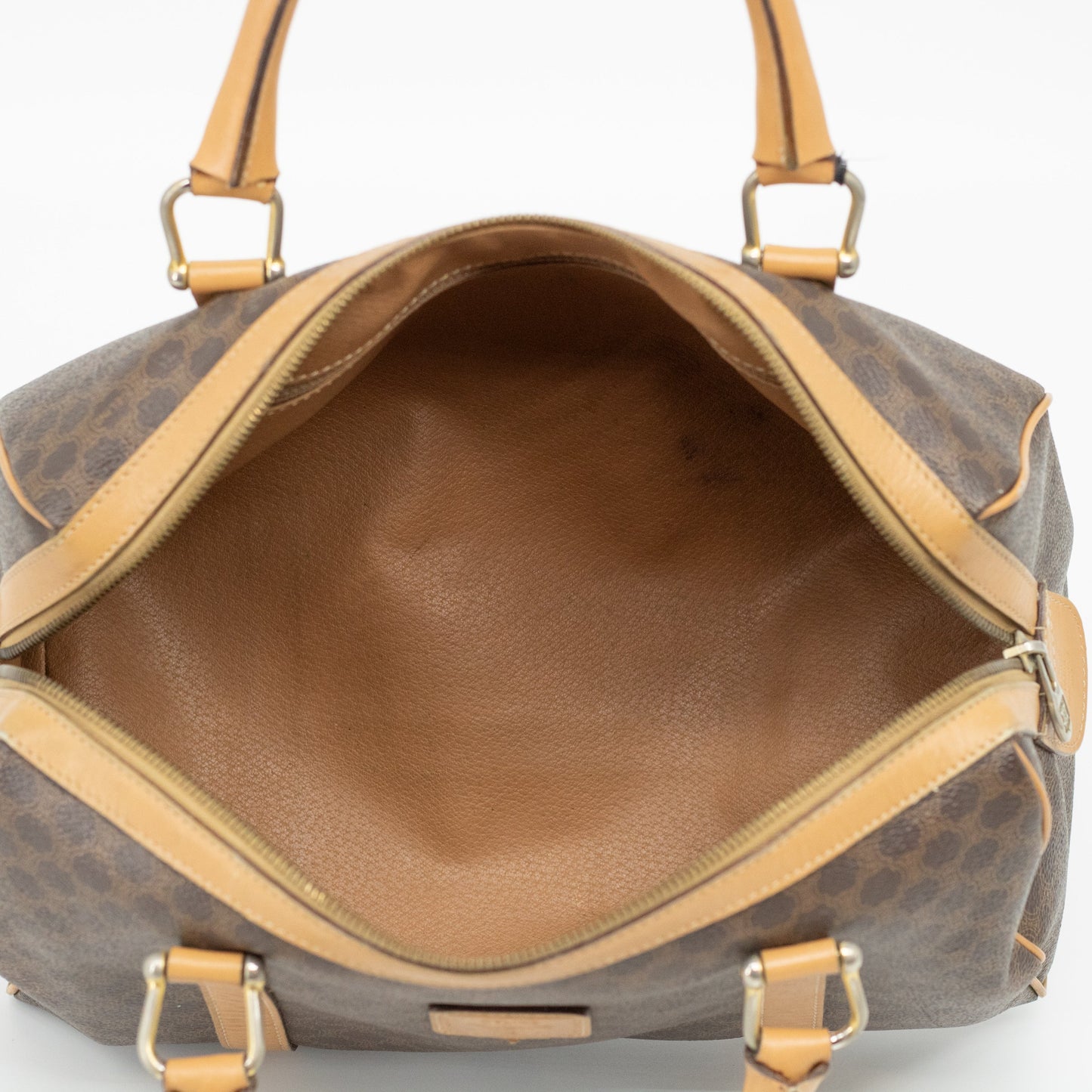 Celine Brown Macadam Boston Bag