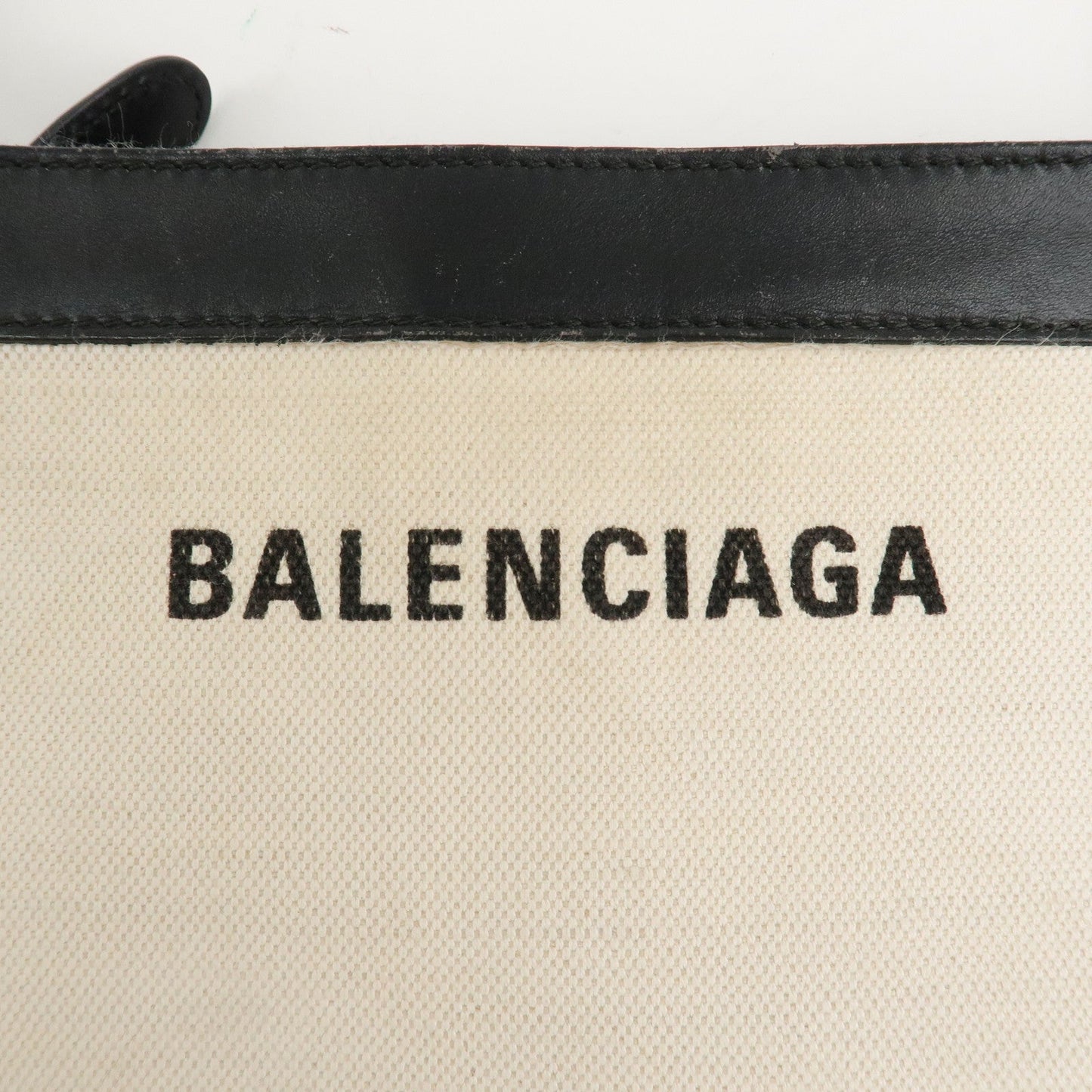 BALENCIAGA Pochette Canvas Leather Shoulder Bag white 339937