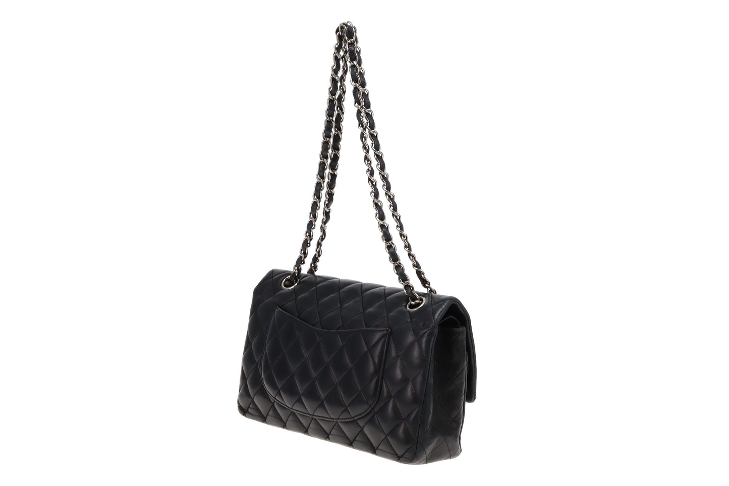 Chanel Black Lambskin Classic Medium Double Flap Bag 2006/08