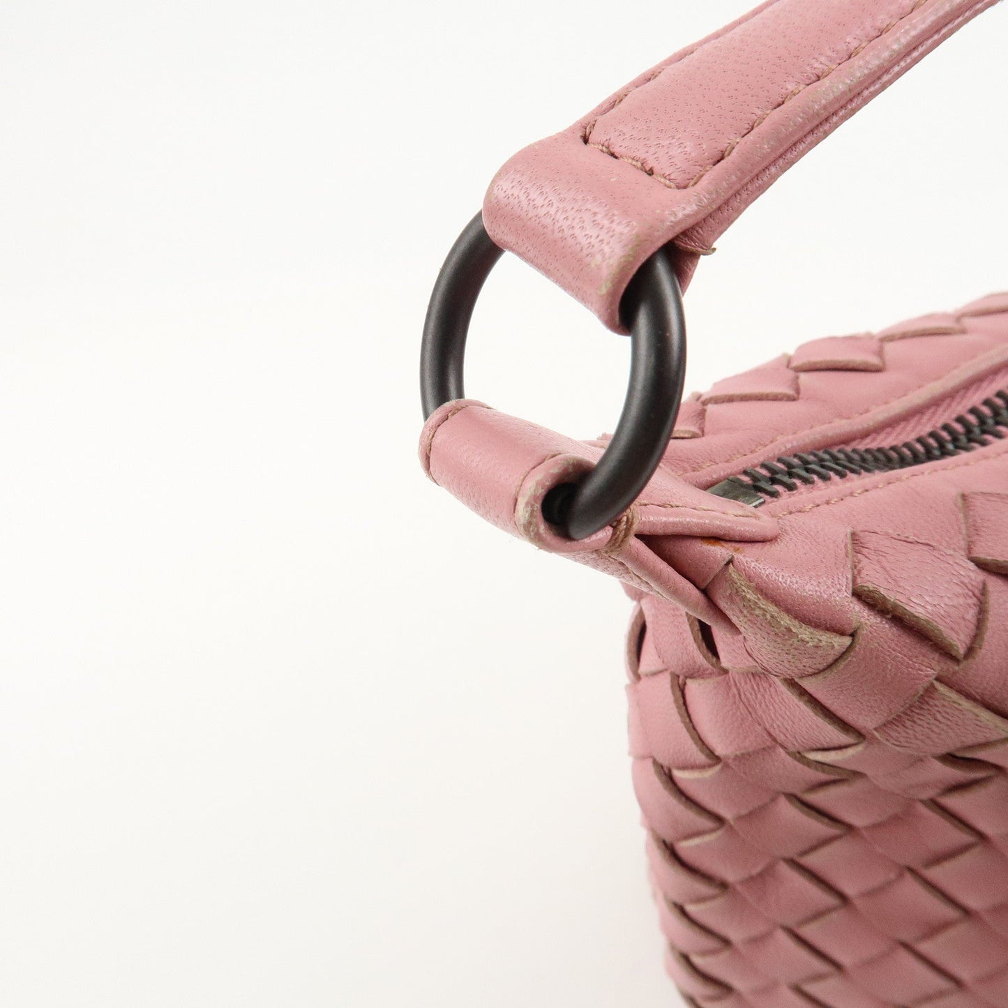 BOTTEGA VENETA Intrecciato Leather Shoulder Bag Pink