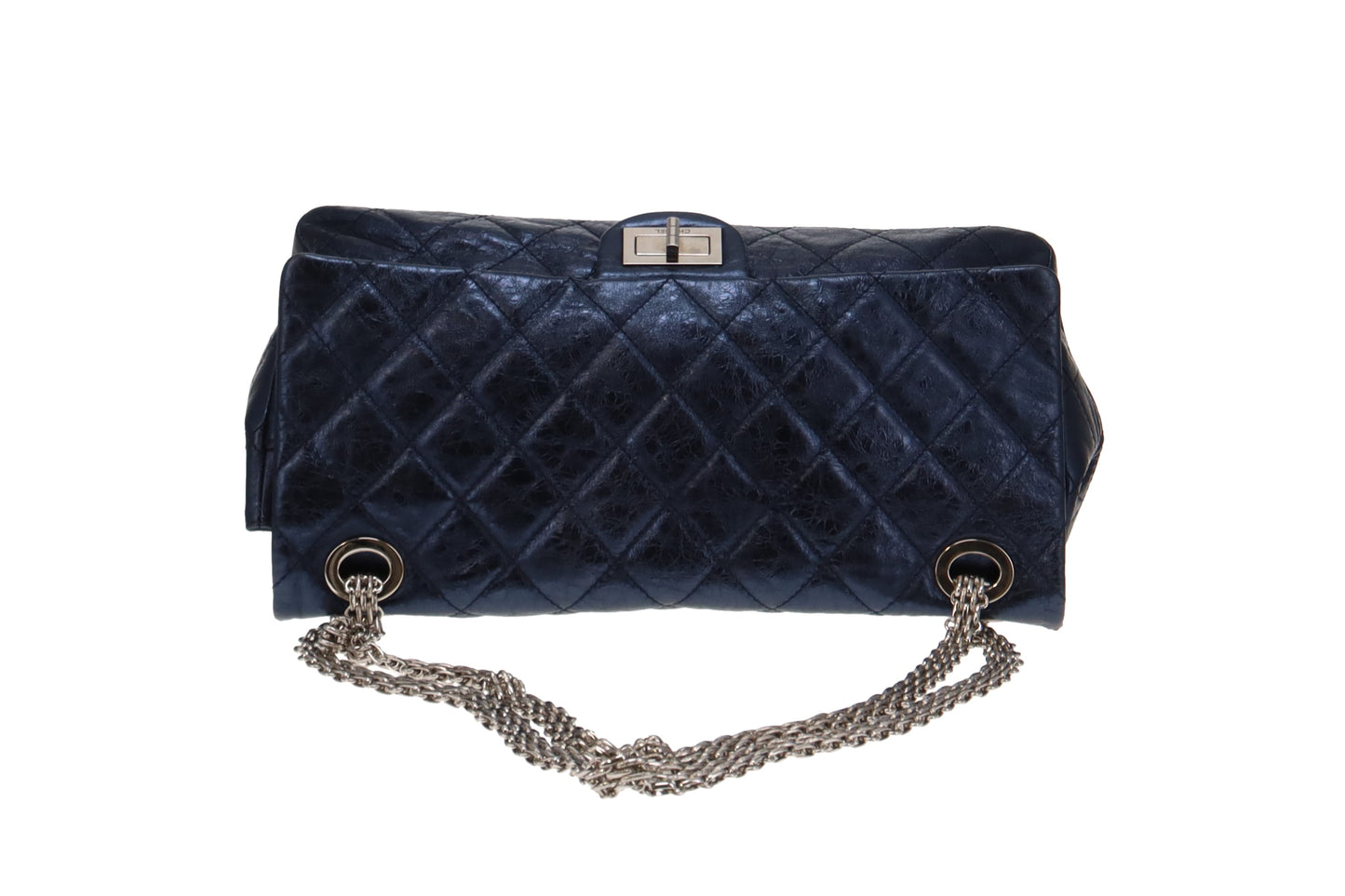 Chanel Metallic Blue Metallic Aged Calfskin 2.55 Reissue 228 Maxi Double Flap Bag 2008/09