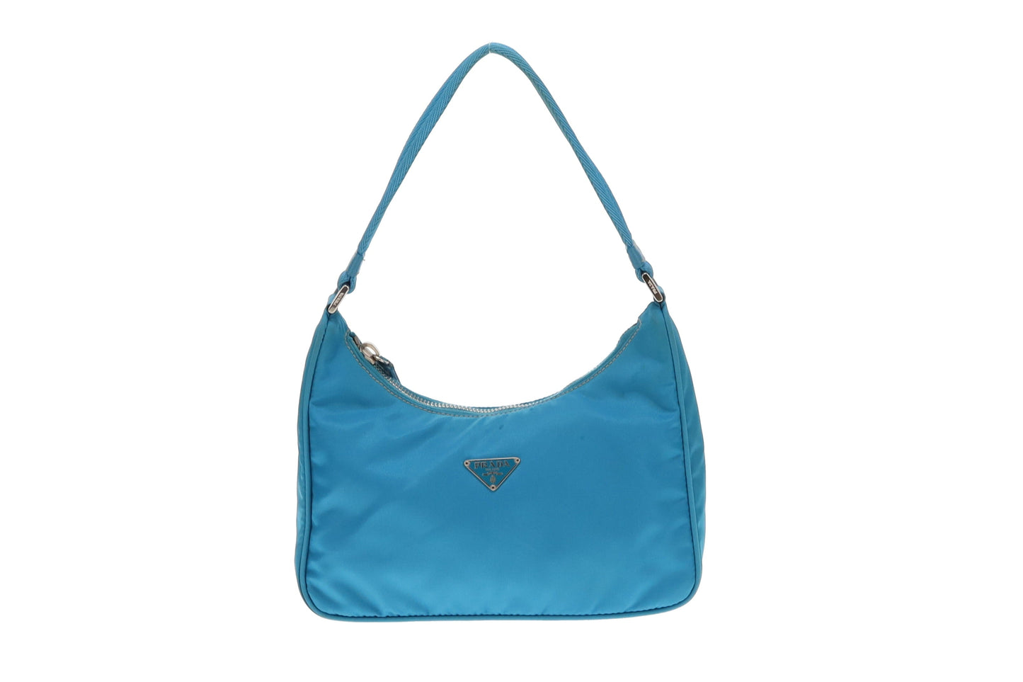 Prada Turquoise Nylon Vintage Shoulder Bag