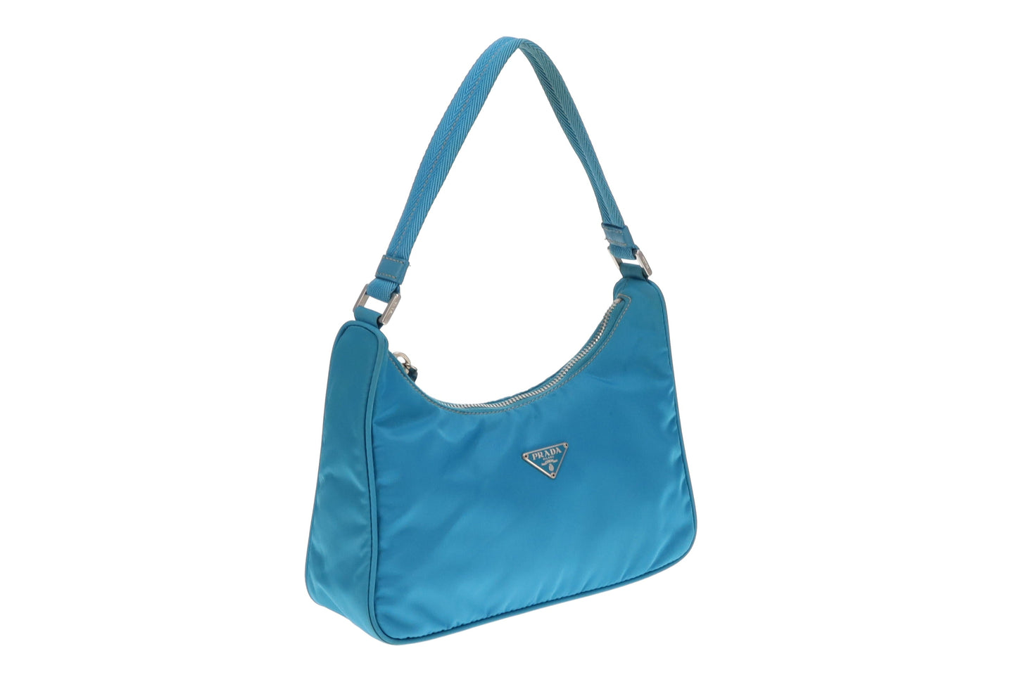 Prada Turquoise Nylon Vintage Shoulder Bag