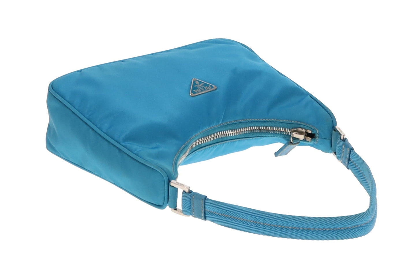 Prada Turquoise Nylon Vintage Shoulder Bag