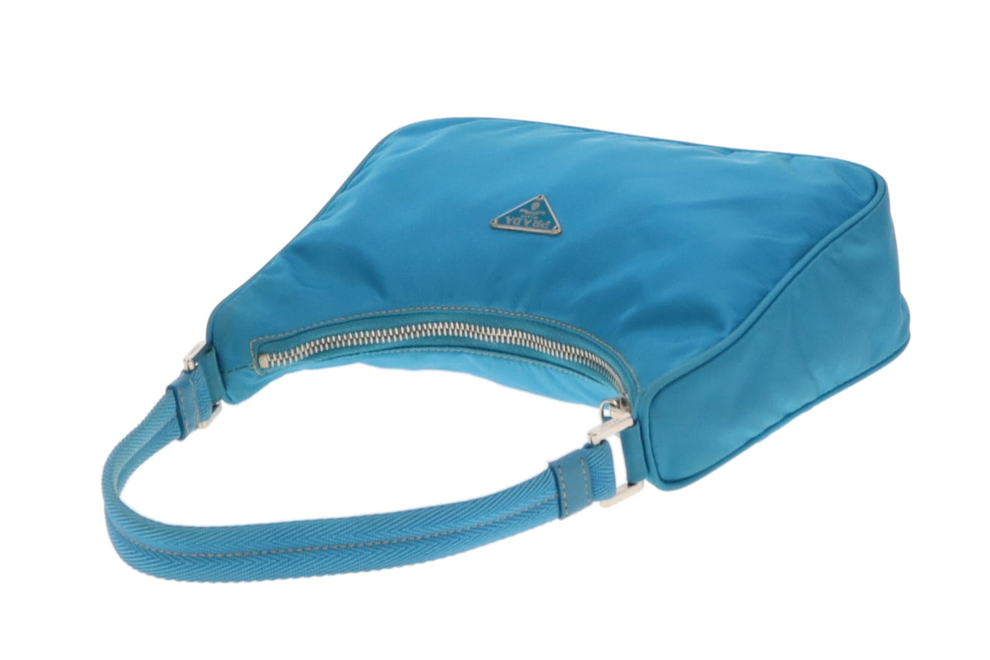 Prada Turquoise Nylon Vintage Shoulder Bag