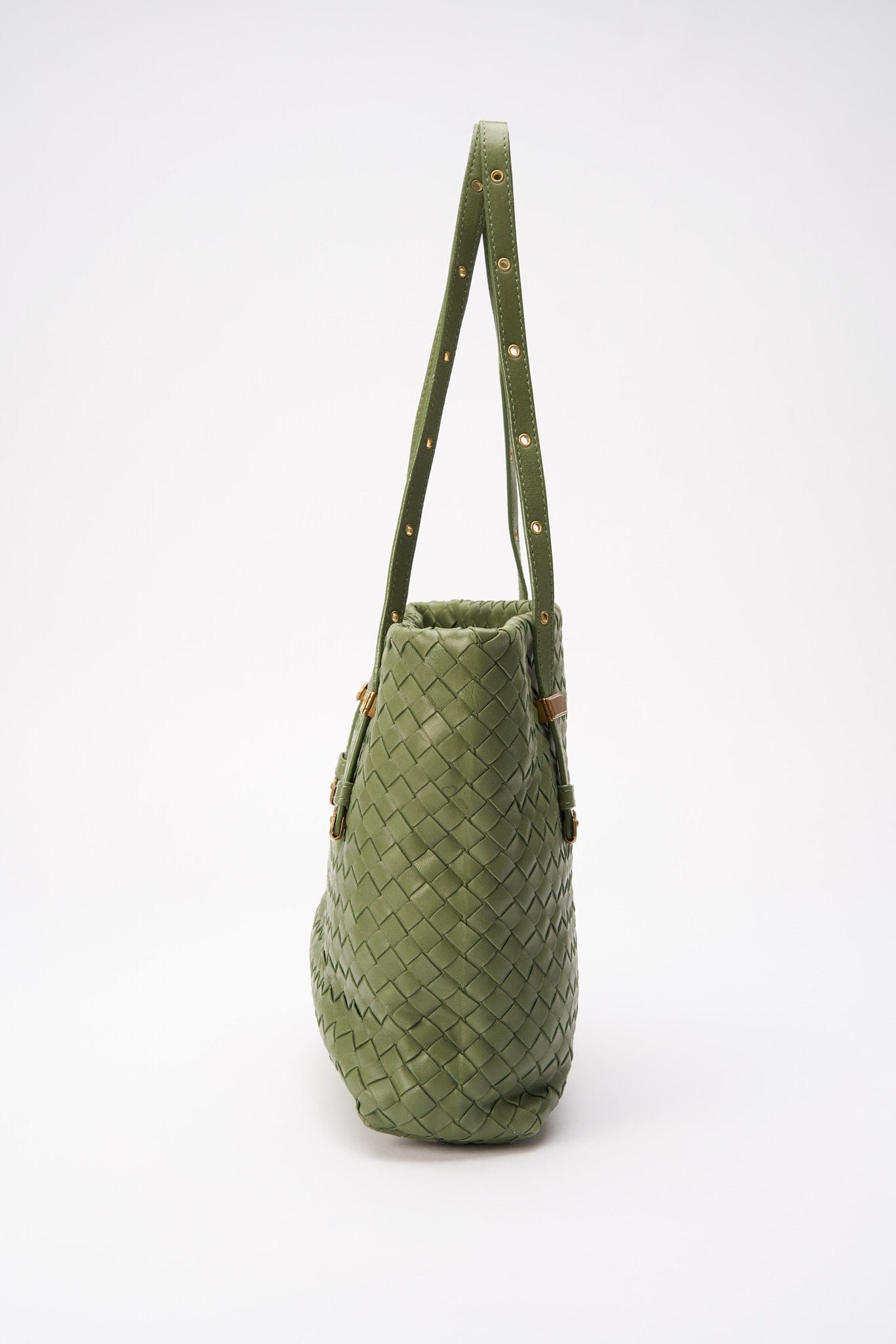 Bottega Veneta Intrecciato Leather Tote - Green