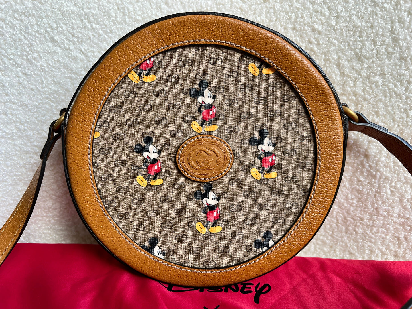 Gucci GG x Disney Mickey Mouse Round Shoulder Bag