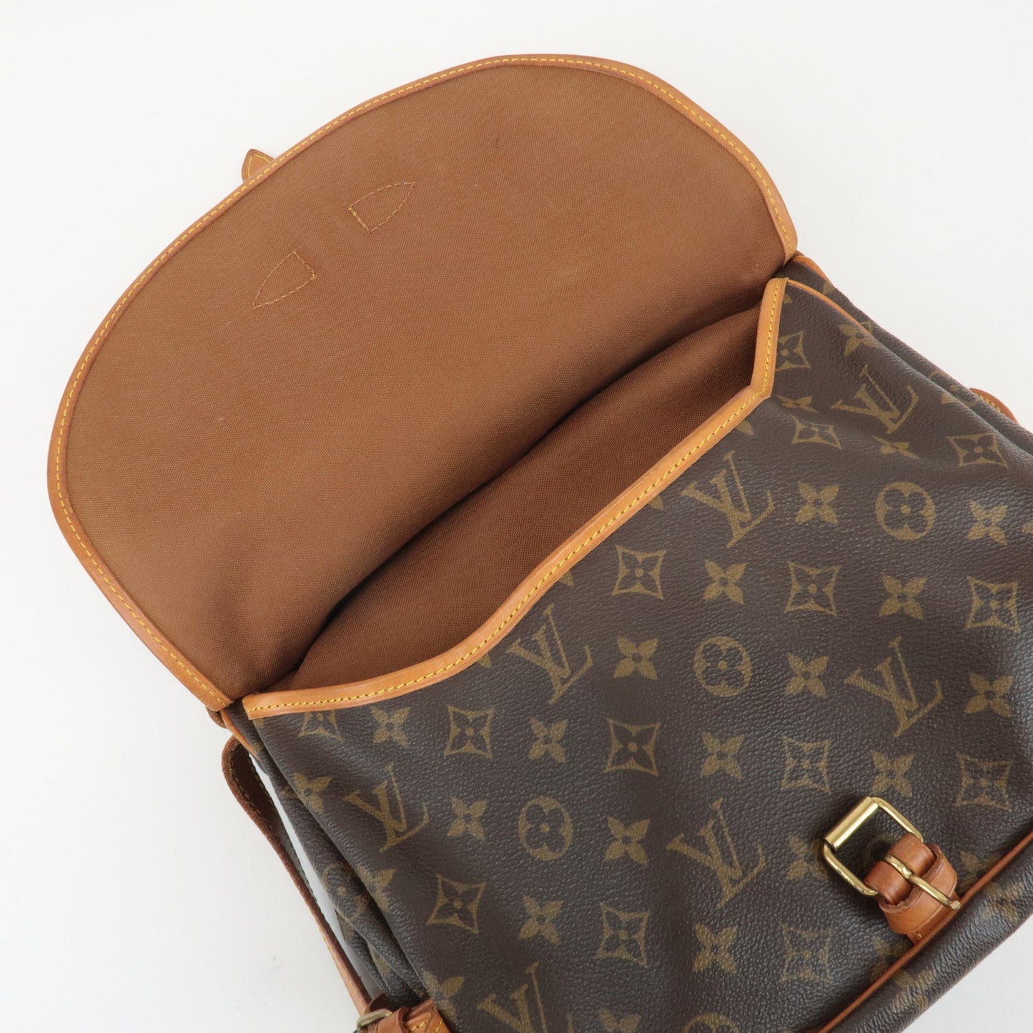 Louis Vuitton Monogram Saumur 30 Shoulder Bag Brown M42256