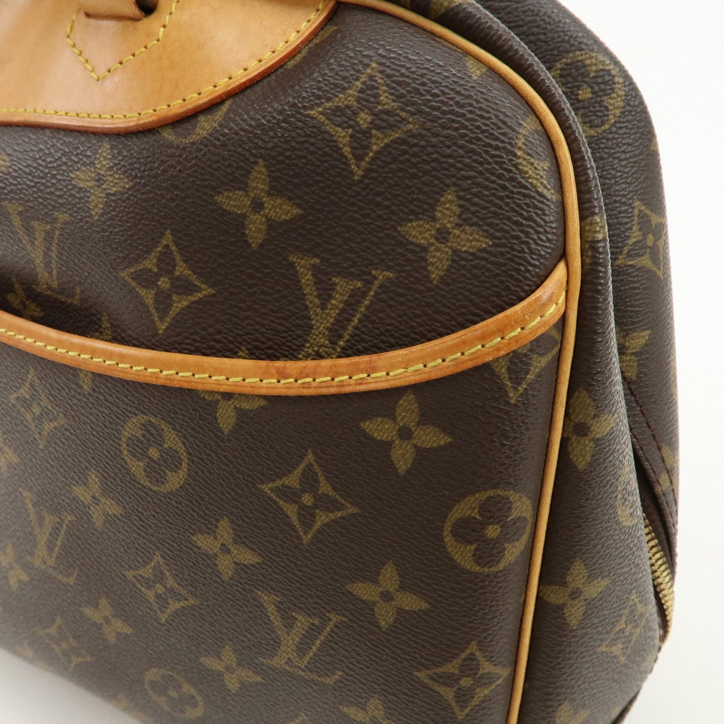 Louis Vuitton Monogram Deauville Hand Bag Brown M47270