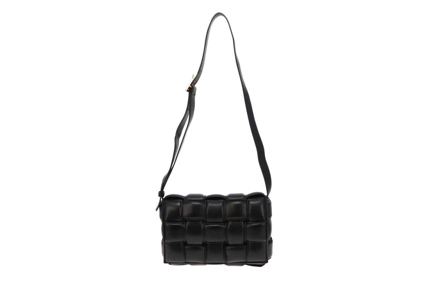 Bottega Veneta Black Padded Intrecciato Leather Cassette