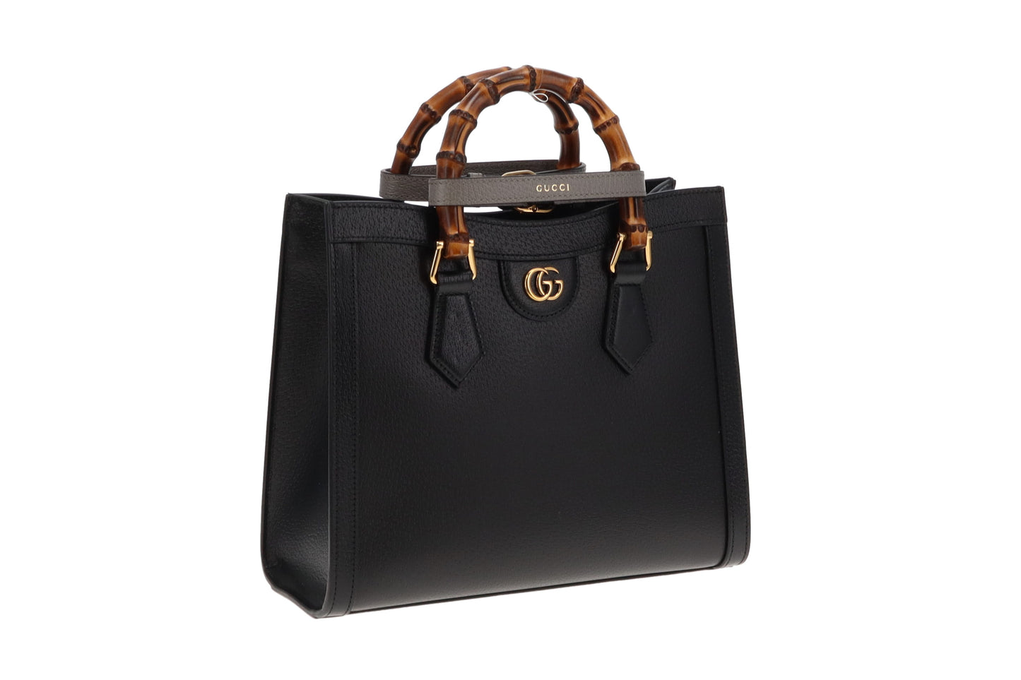 Gucci Black Leather Small Diana Tote Bag