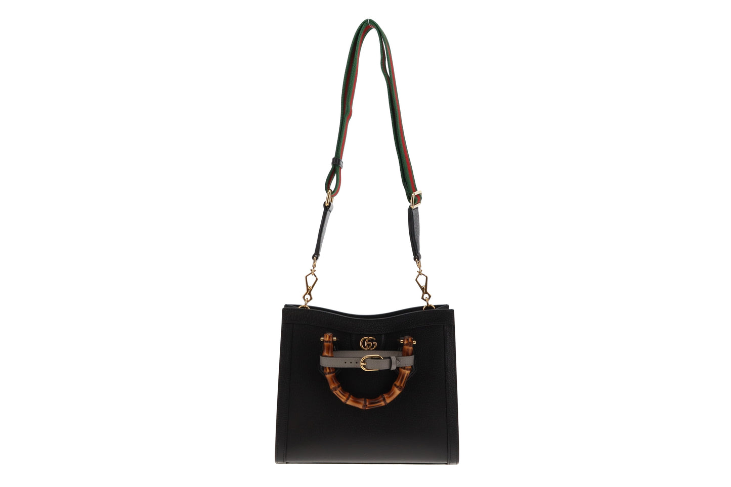 Gucci Black Leather Small Diana Tote Bag