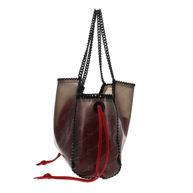 Stella McCartney Vinyl Falabella Tote With Red Drawstring Interior