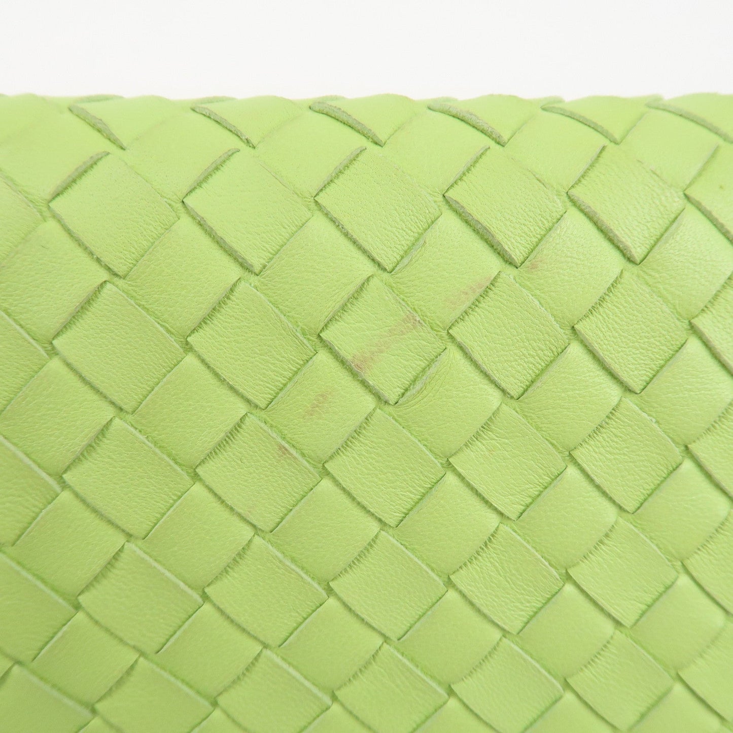 BOTTEGA VENETA Intrecciato Leather Shoulder Bag Light Green