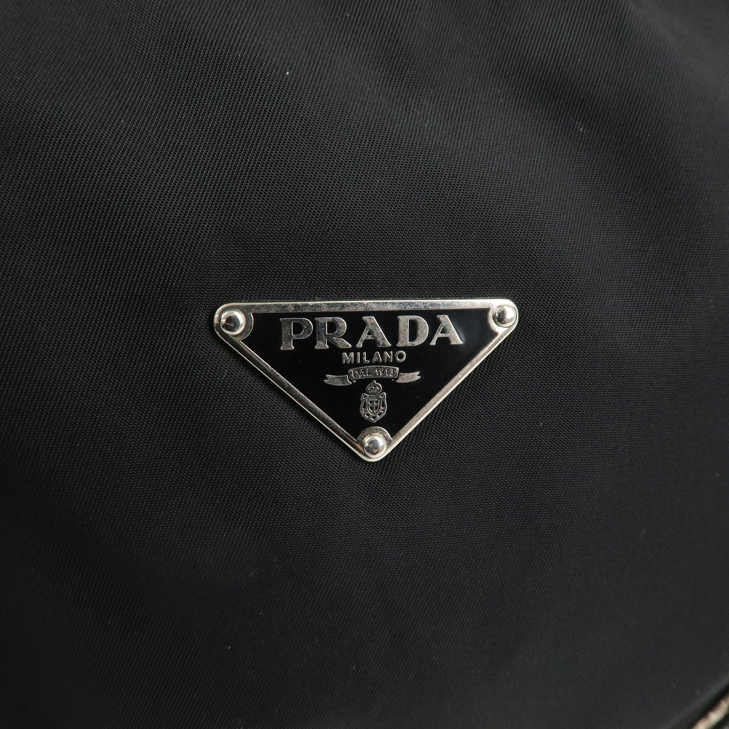 PRADA Nylon Leather One Shoulder Bag NERO Black