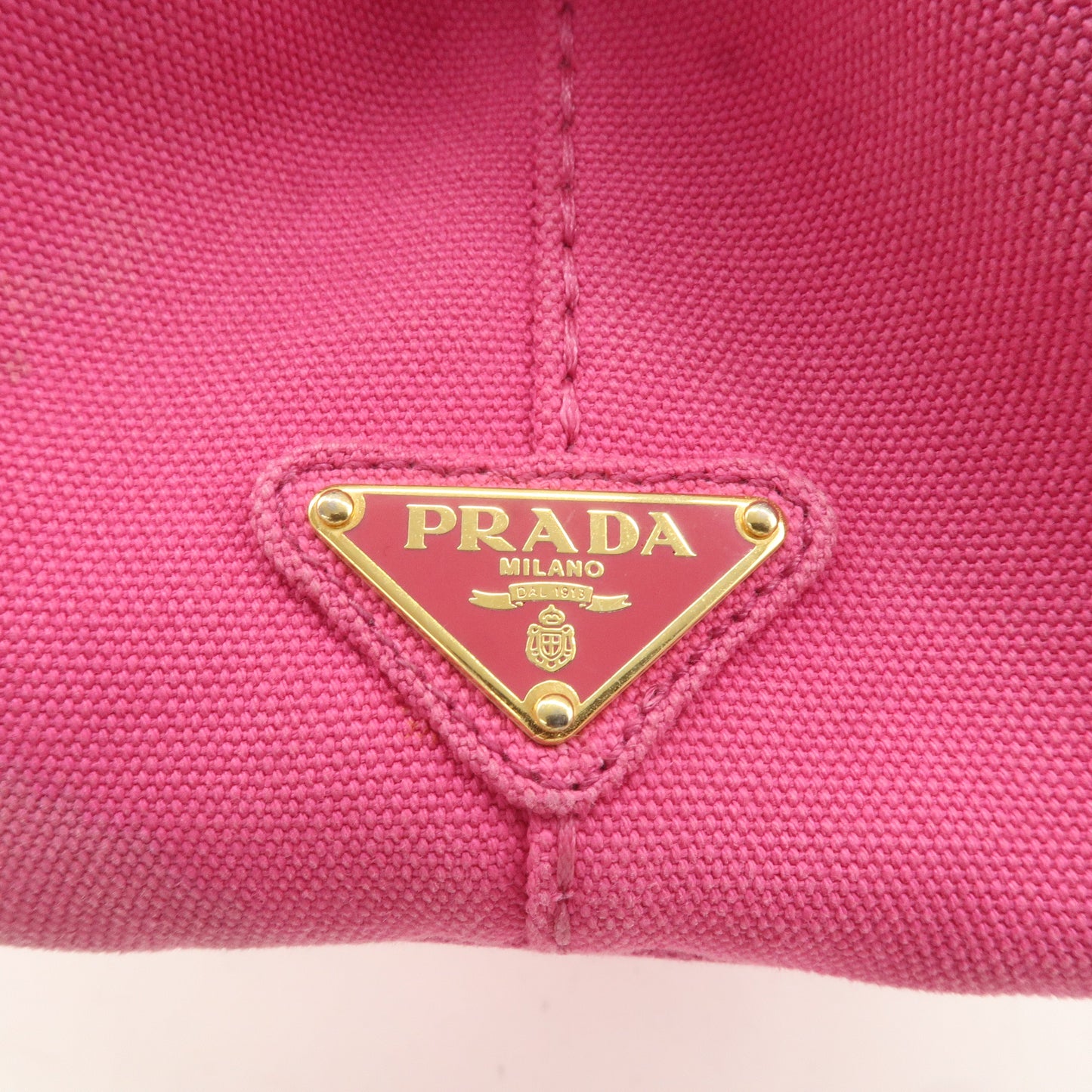 PRADA Logo Canapa Mini Canvas 2Way Bag Hand Bag Pink B2439G