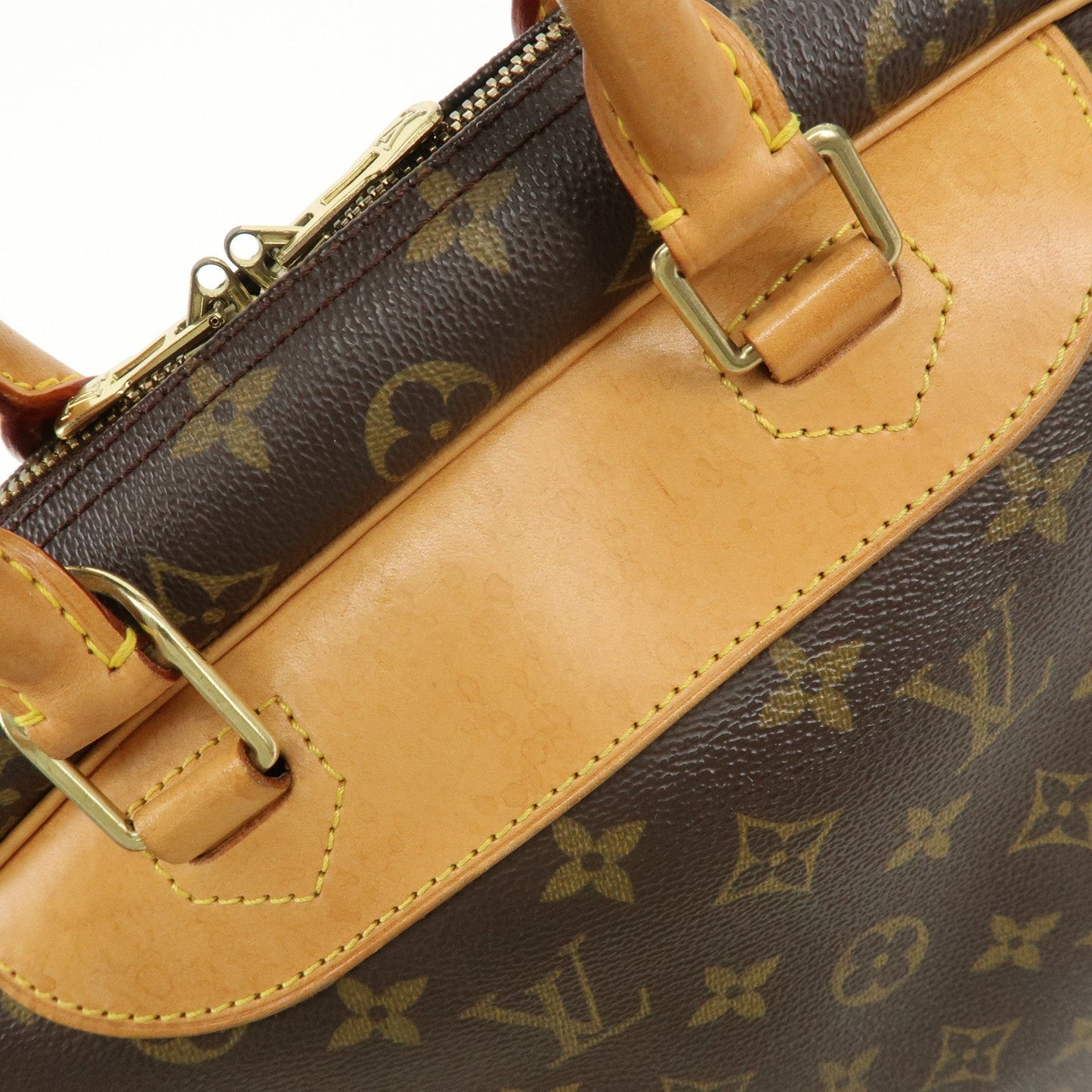 Louis Vuitton Monogram Deauville Hand Bag Brown M47270