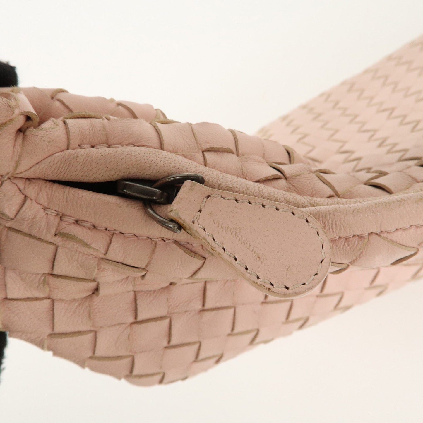 BOTTEGA VENETA Intrecciato Leather Shoulder Bag Pink 115653