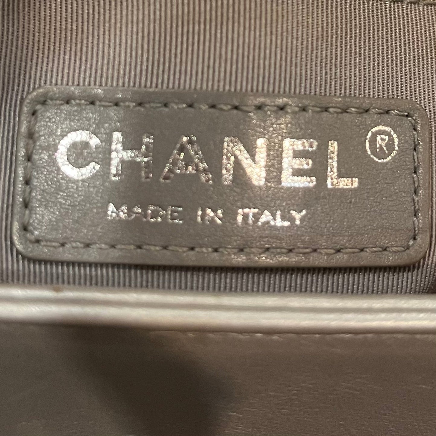 CHANEL Silver Boy Bag Medium