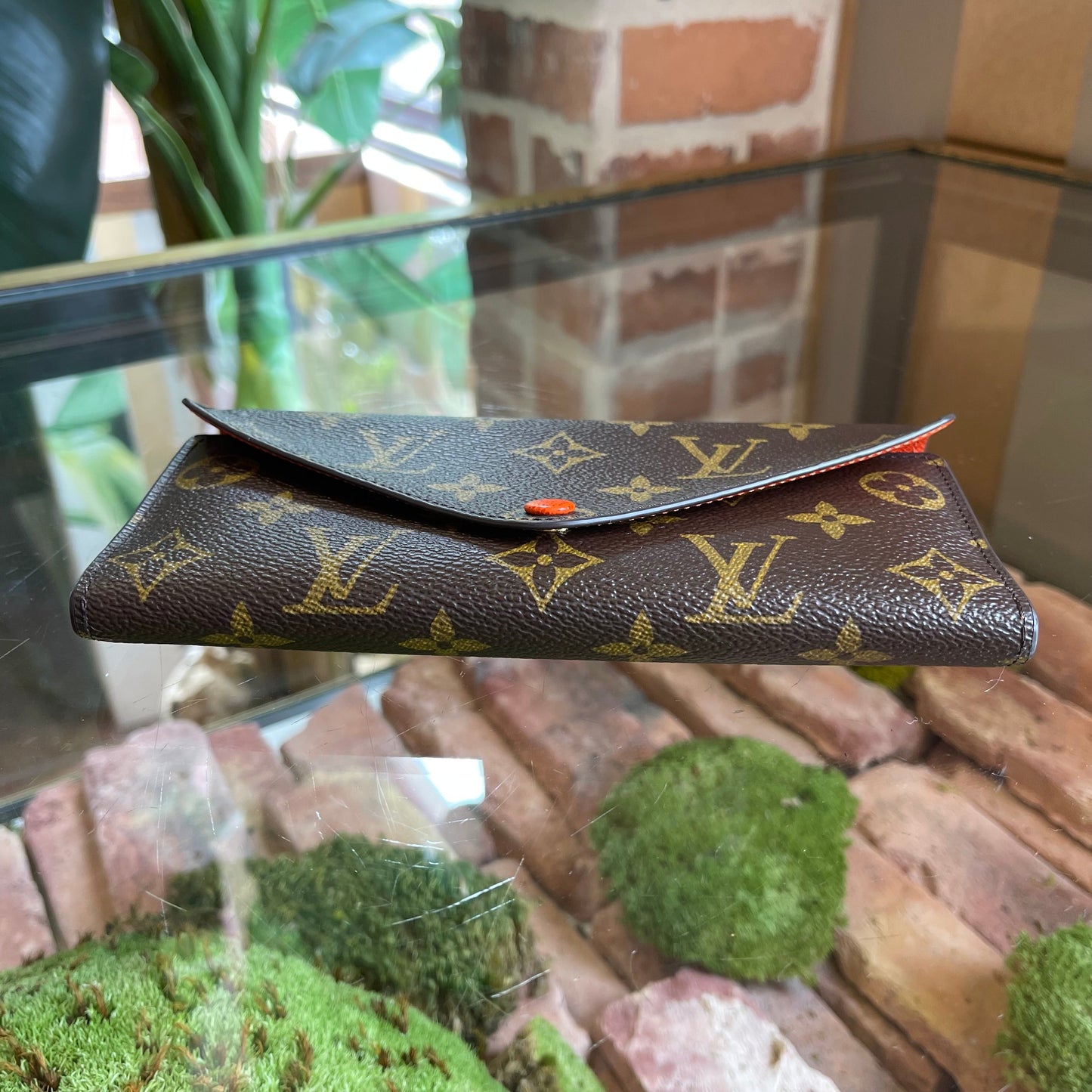 LOUIS VUITTON Josephine Brown Canvas Wallet