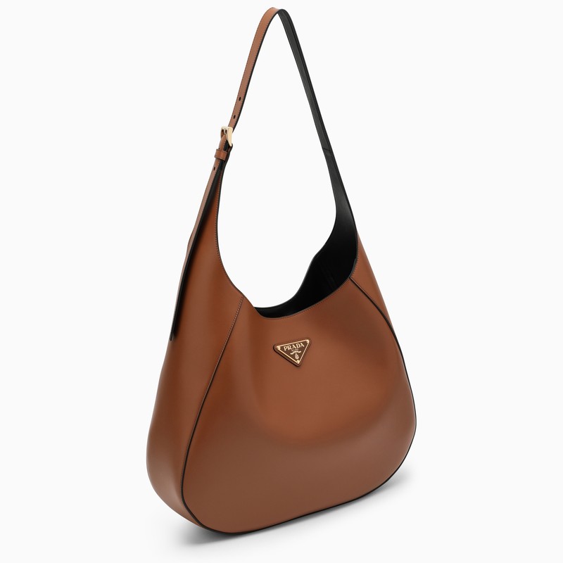 Prada Large Leather Shoulder Bag Women