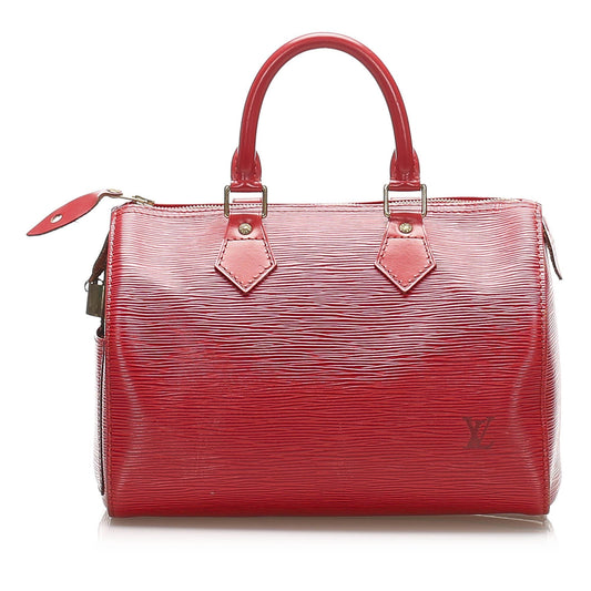 Louis Vuitton Red Epi Speedy 25 VI1924