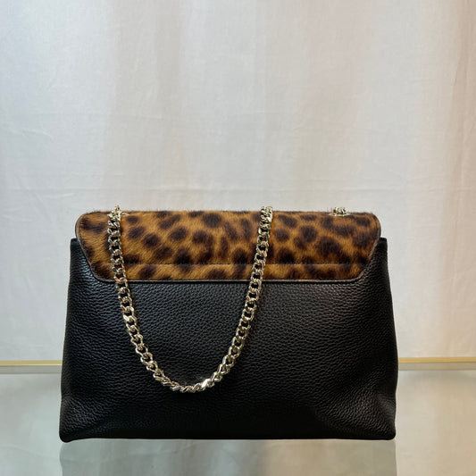 TED BAKER Cliara Leopard Calf Hair Crossbody