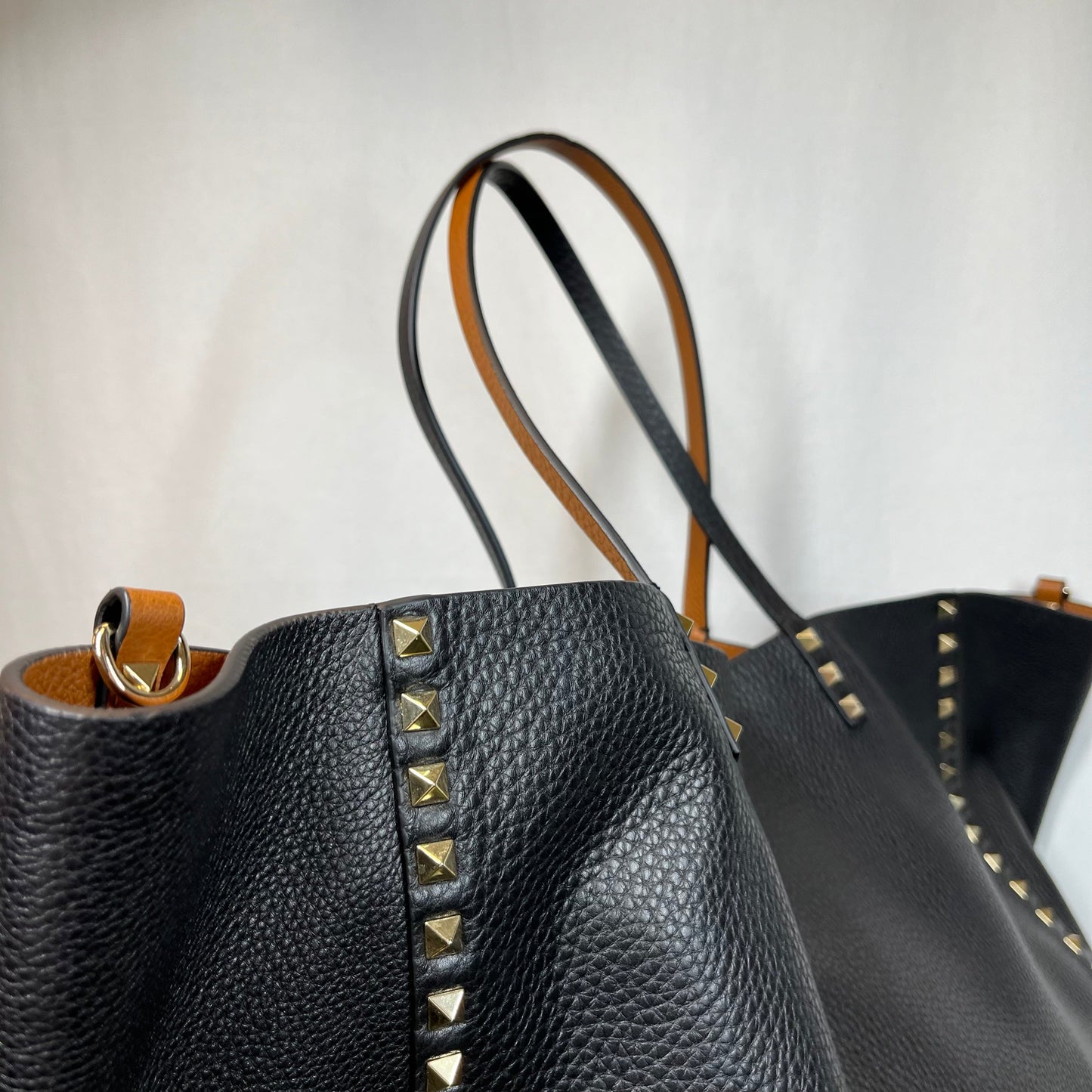 VALENTINO Reversible Black & Brown Large Tote