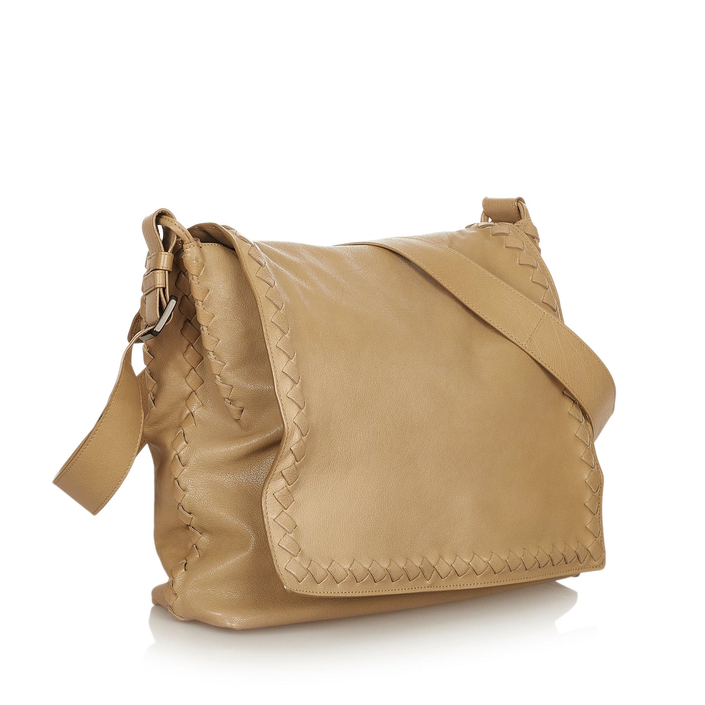 Bottega Veneta Intrecciato Crossbody Bag Beige