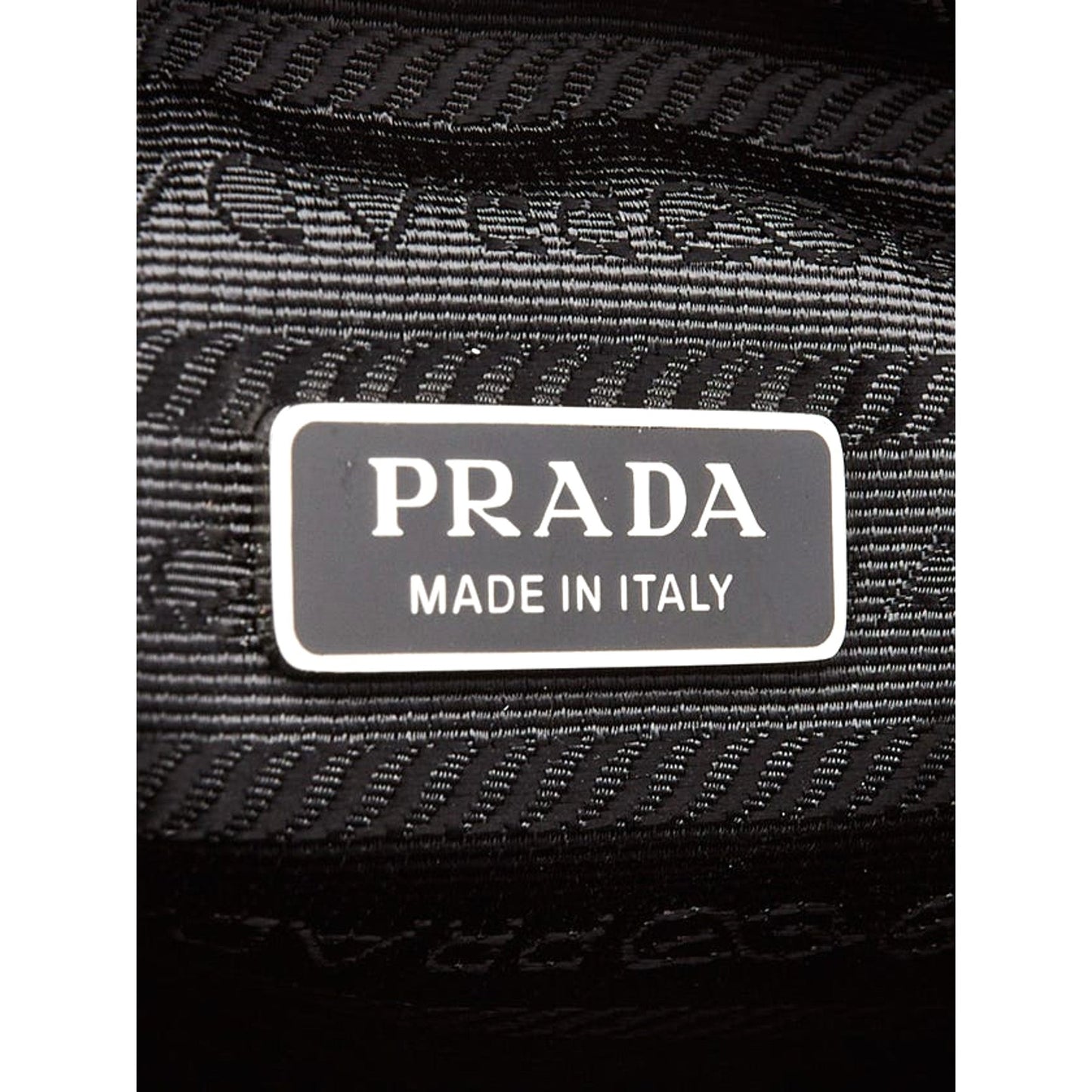 Prada Grace Black Leather Triangle Clutch Embossed Logo