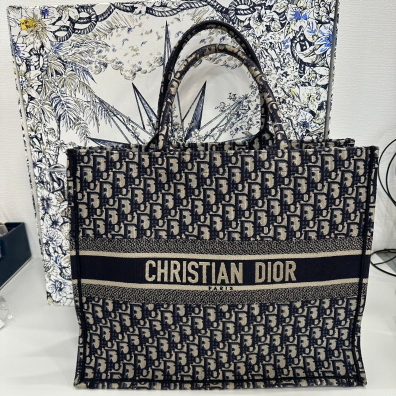 Dior Book Tote Oblique Canvas Large