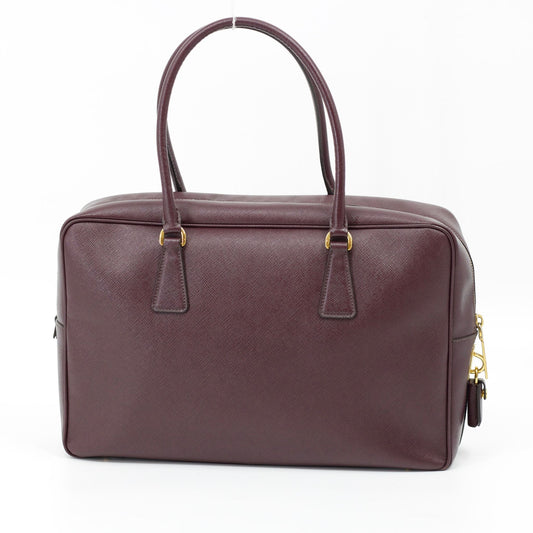 Prada Galleria Saffiano Lux Bowler Bag Purple Handbag