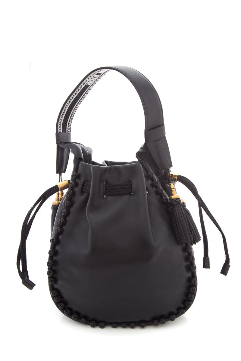 Dior 2023  Black Hobo Bucket Handbag in Lambskin