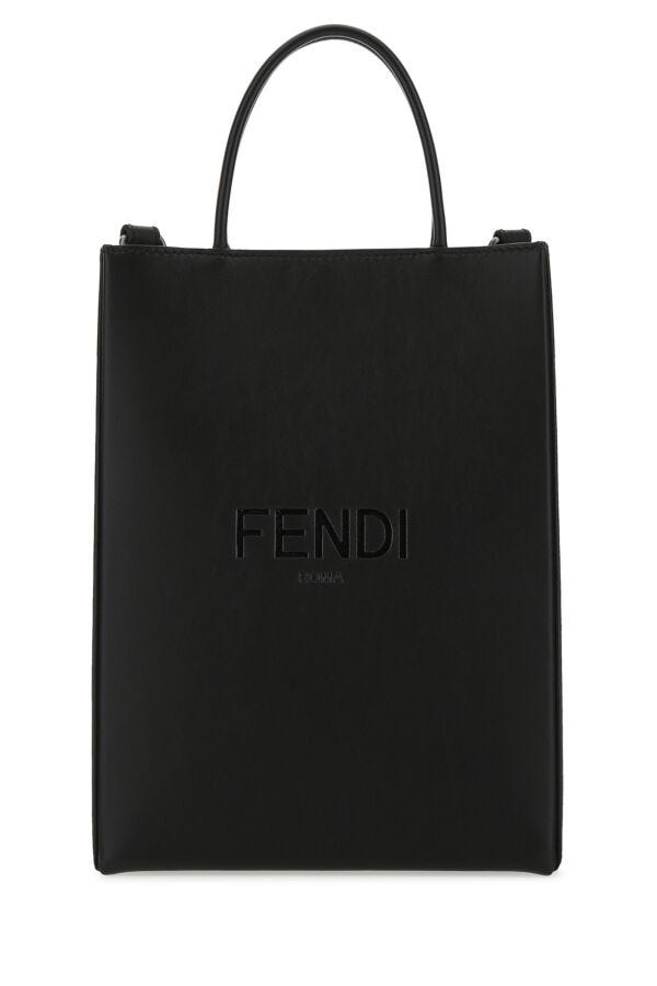 Fendi Man Black Leather Small Handbag