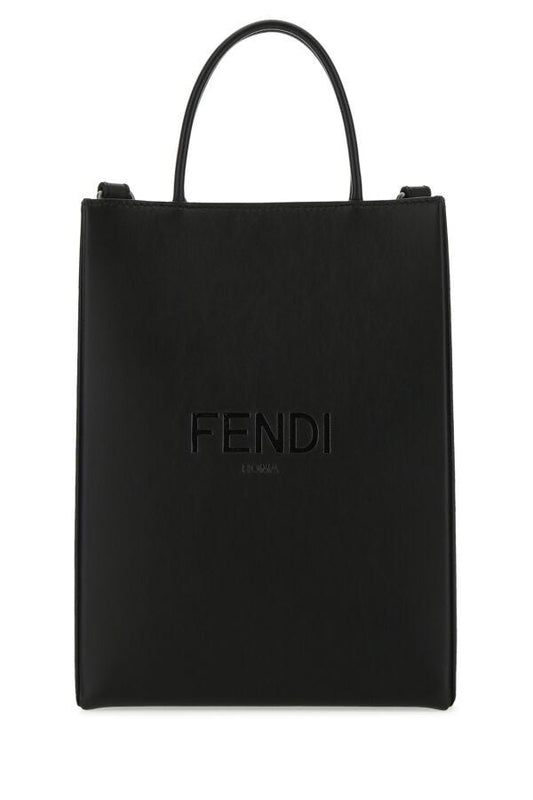 Fendi Man Black Leather Small Handbag