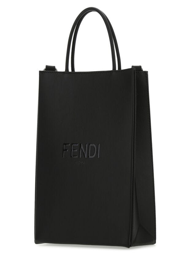 Fendi Man Black Leather Small Handbag