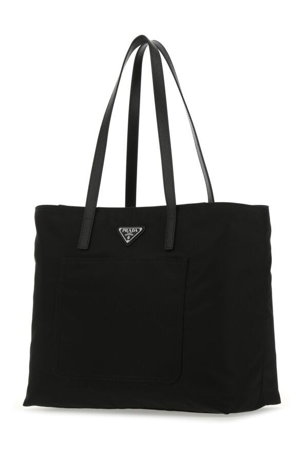 Prada Woman Black Nylon Shopping Bag