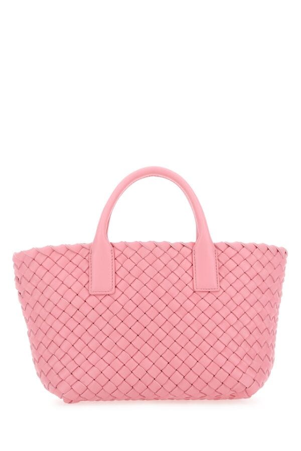 Bottega Veneta Woman Pink Leather Mini Cabat Handbag