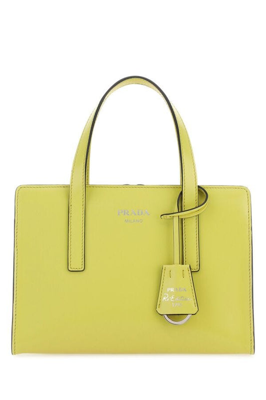 Prada Woman Acid Green Leather Re-Edition 1995 Handbag