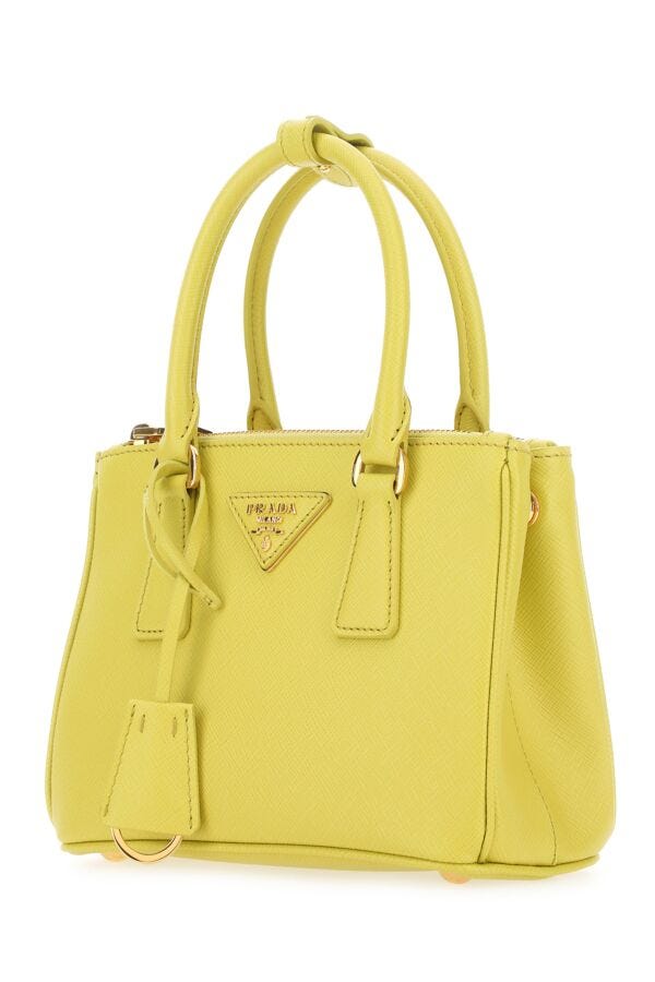 Prada Woman Yellow Leather Handbag