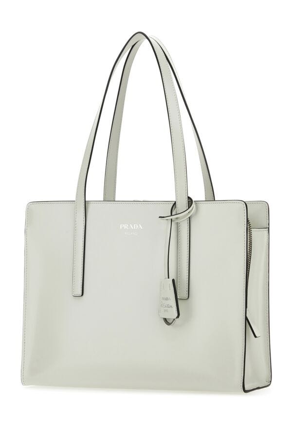 Prada Woman White Leather Re-Edition 1995 Shoulder Bag