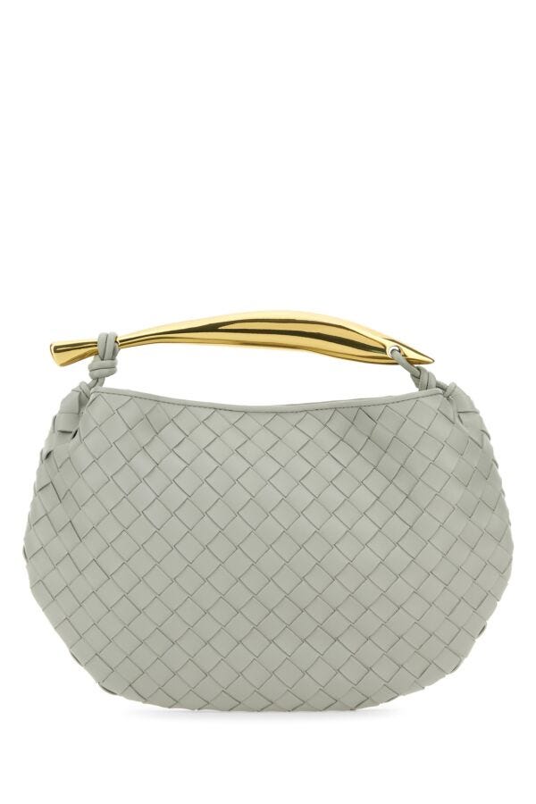 Bottega Veneta Woman Light Grey Leather Sardine Handbag